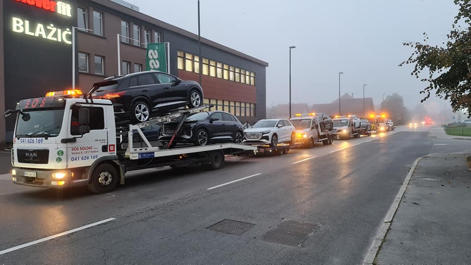 Avtovleka – kolona vozil SOS JERAJ